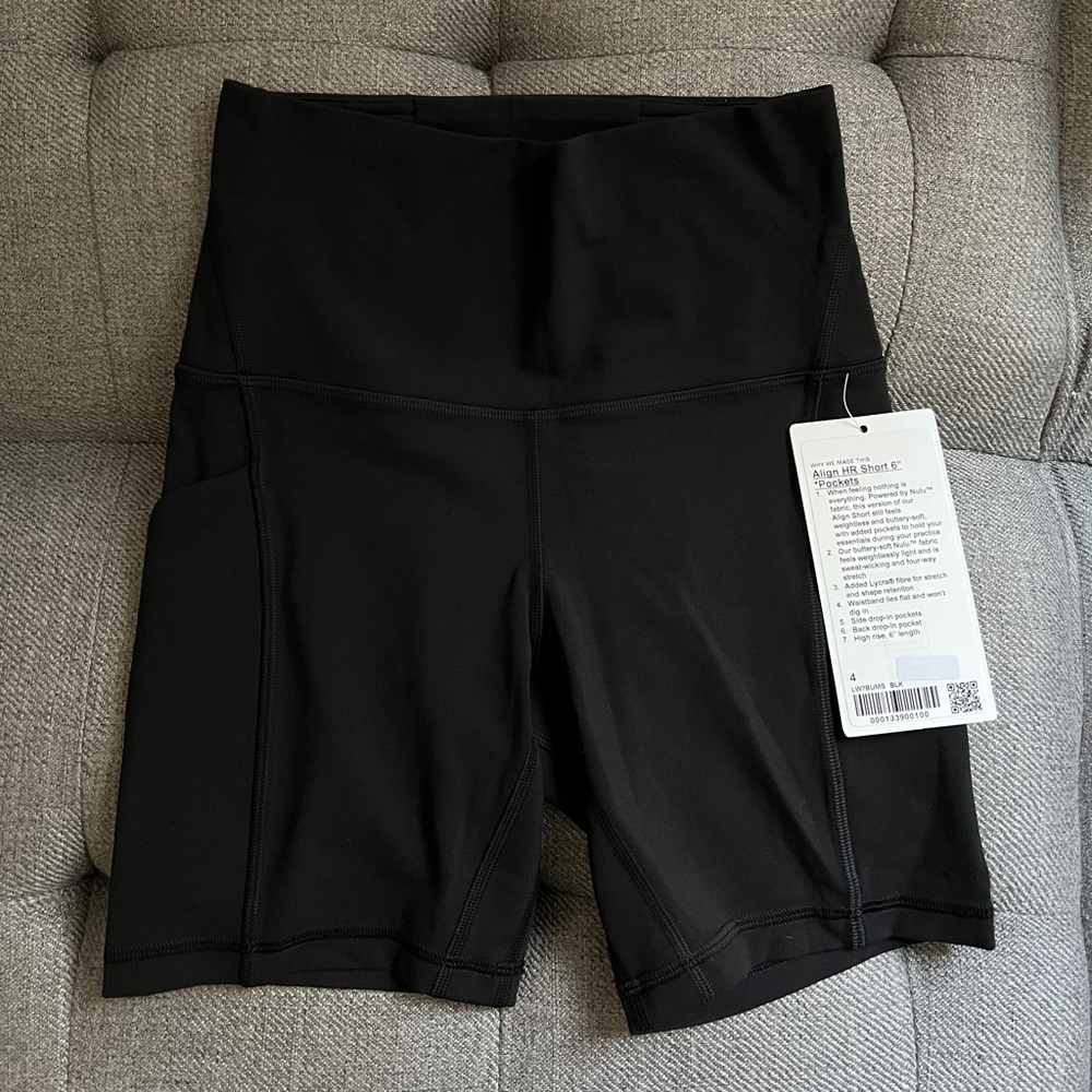 NWT Lululemon Align High-Rise Short With Pockets 6" - Size 6
